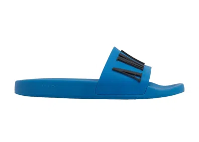 Pre-owned Amiri Men's  Pool Slide Sneakers In Blue/black