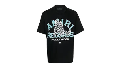 Pre-owned Amiri Men's  Records Wolf Tee Shirt In Black