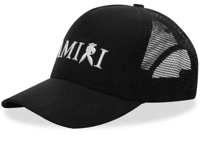 Pre-owned Amiri Men's  Reverse Playboy Trucker Hat In Black