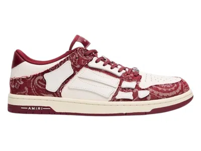 Pre-owned Amiri Men's  Skel Low Sneakers In Bandana Red