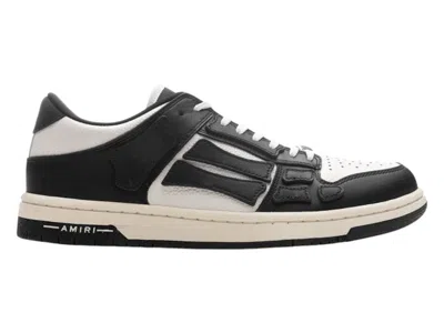 Pre-owned Amiri Men's  Skel Low Sneakers In Black White In Multi