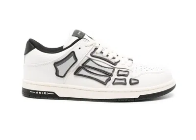 Pre-owned Amiri Men's  Skel Low Top Sneakers In White/black In Multi