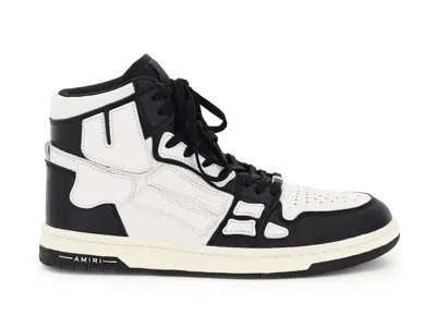 Pre-owned Amiri Men's  Skel Top Hi Sneakers In Black/white