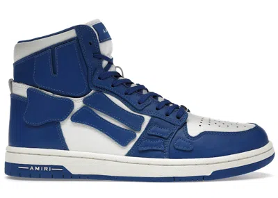 Pre-owned Amiri Men's  Skel Top Hi Sneakers In Blue/white In Multi