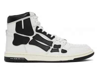 Pre-owned Amiri Men's  Skel Top Hi Sneakers In White/black
