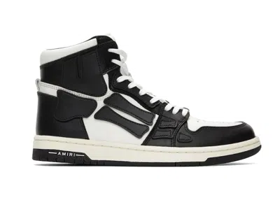 Pre-owned Amiri Men's  Skel Top Hi White Sneakers In Black/bone