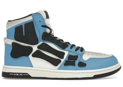 Pre-owned Amiri Men's  Skel Top High Sneakers In Carolina Blue/white In Multi