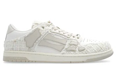 Pre-owned Amiri Men's  Skel Top Low Boucle Sneakers In Alabaster