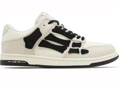 Pre-owned Amiri Men's  Skel Top Low Sneakers In Beige/black In Multi