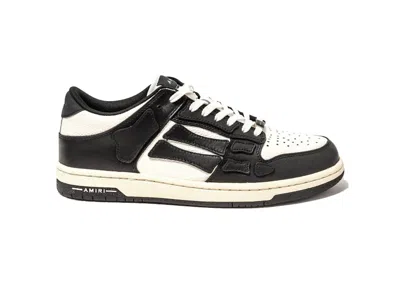 Pre-owned Amiri Men's  Skel Top Low Sneakers In Black/off White