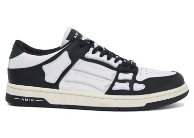 Pre-owned Amiri Men's  Skel Top Low Sneakers In Black/white