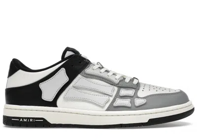 Pre-owned Amiri Men's  Skel Top Low Sneakers In Black/white/grey