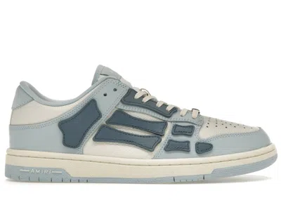 Pre-owned Amiri Men's  Skel Top Low Sneakers In Blue/white In Multi