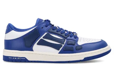 Pre-owned Amiri Men's  Skel Top Low Sneakers In Blue/white