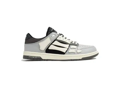 Pre-owned Amiri Men's  Skel Top Low Sneakers In Grey/black/white