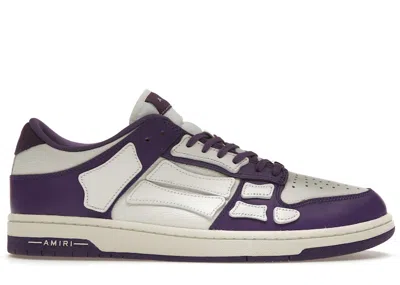 Pre-owned Amiri Men's  Skel Top Low Sneakers In Purple/white