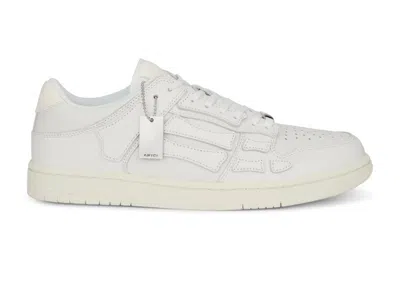 Pre-owned Amiri Men's  Skel Top Low Sneakers In White