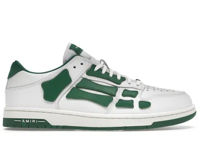 Pre-owned Amiri Men's  Skel Top Low Sneakers In White/green In Multi