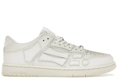 Pre-owned Amiri Men's  Skel Top Low Sneakers Invintage In White/white Vintage