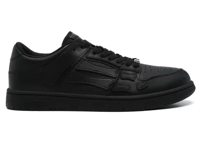 Pre-owned Amiri Men's  Skel Top Low Triple Sneakers In Black