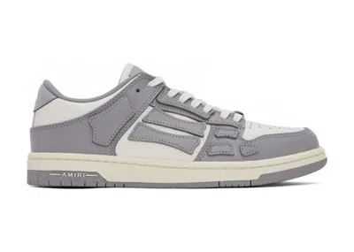 Pre-owned Amiri Men's  Skel Top Sneakers In Grey/red In Multi