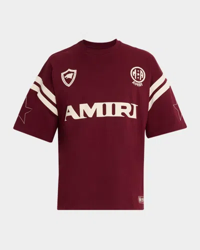 Amiri Mens  Sport Oversized Cotton-jersey T-shirt In Red