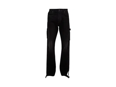 Pre-owned Amiri Men's  Stack Workman Jeans In Aged Black