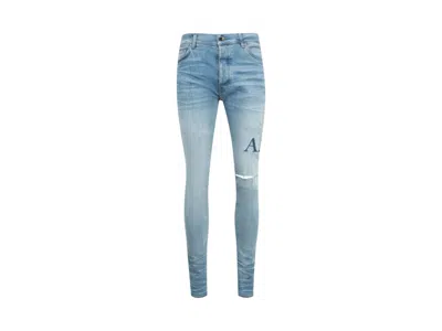 Pre-owned Amiri Men's  Starburst Applique Skinny Jean In Perfect Indigo