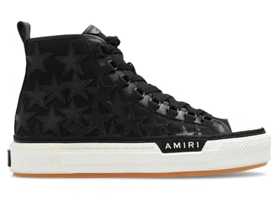 Pre-owned Amiri Men's  Stars Court High Sneakers In Black