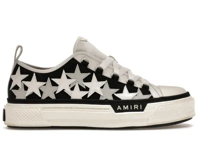 Pre-owned Amiri Men's  Stars Court Low Sneakers In Black/white/grey