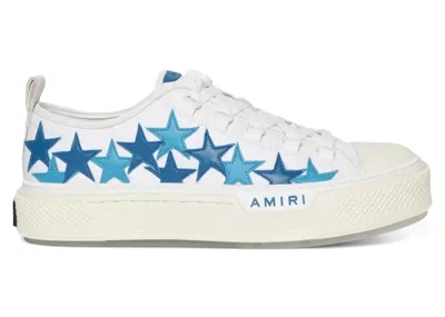 Pre-owned Amiri Men's  Stars Court Low Sneakers In Blue/white In Multi
