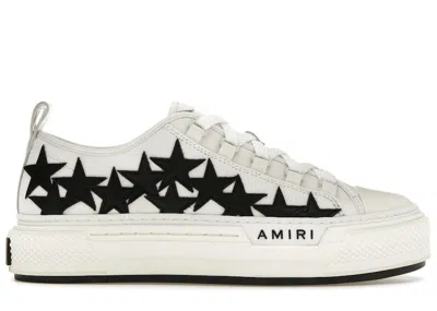 Pre-owned Amiri Men's  Stars Court Low Sneakers In White/black