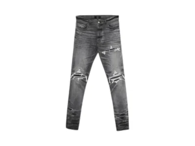 Pre-owned Amiri Men's  Suede Mx1 Jean In Storm Grey In Gray