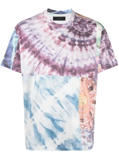 Pre-owned Amiri Men's  Tie Dye Patchwork Tee Shirt