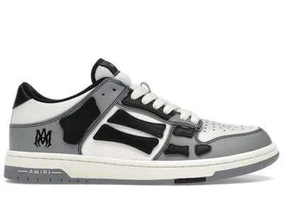 Pre-owned Amiri Men's  Varsity Skel Top Low Sneakers In Black