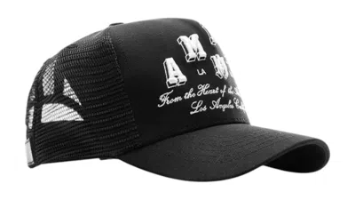 Pre-owned Amiri Men's  Varsity Trucker Hat In Black