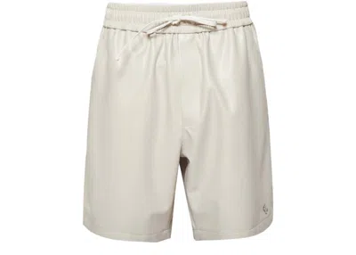 Pre-owned Amiri Men's  Vegan Leather Shorts In Beige In Sand