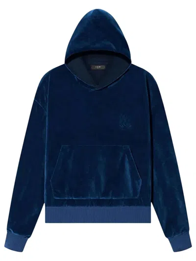 Pre-owned Amiri Men's  Velour Hoodie In Blue