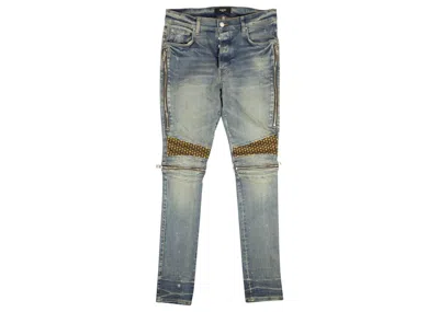 Pre-owned Amiri Men's  Velvet Pj Mc2 Skinny Jeans In Indigo