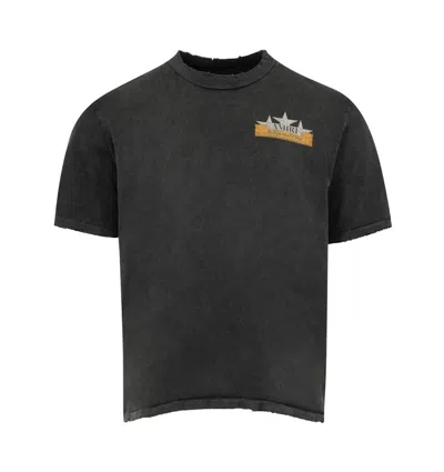 Pre-owned Amiri Men's  Vintage Crystal Star Tee Shirt In Black