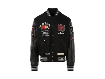 Pre-owned Amiri Men's  Vintage Patch Varsity Jacket In Black