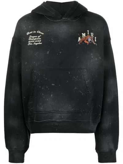 Pre-owned Amiri Men's  Vintage Tiger Varsity Hoodie In Black