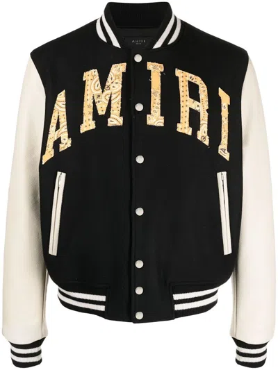 Pre-owned Amiri Men's  Vintage Varsity Jacket In Black