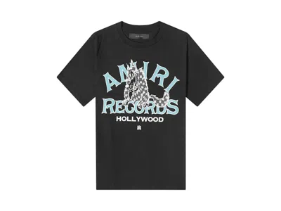 Pre-owned Amiri Men's  Wolf Logo Tee Shirt In Black