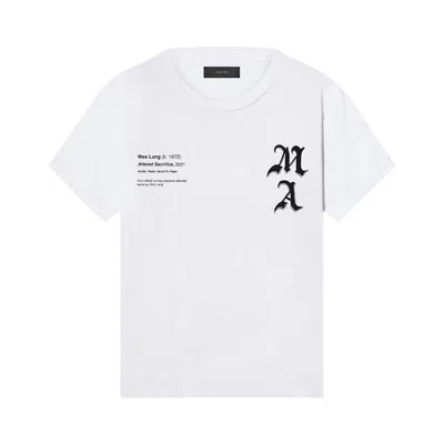 Pre-owned Amiri Men's  X Wes Lang Checker Skull Tee Shirt In White