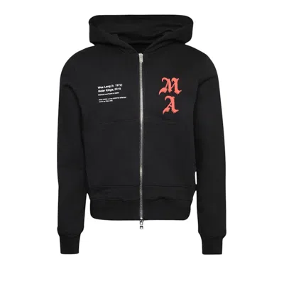 Pre-owned Amiri Men's  X Wes Lang Solar Kings Zip Hoodie In Black