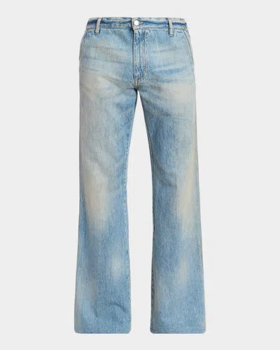 Amiri Men & Apos;s Faded Denim Bootcut Jeans In Blue