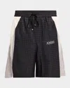Amiri Quad Panel Side Stripe Tailored Shorts In Black