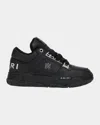 Amiri Men Black Sneakers With Logo Patch On The Side And Logo Lettering On The Rear In Leather Man In Black