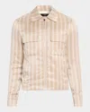 Amiri Stripe Logo Jacket In White